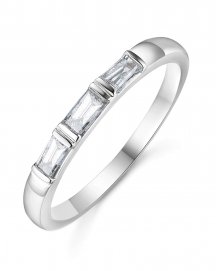 THREE STONE BAGUETTE DIAMOND RING (TR3283)