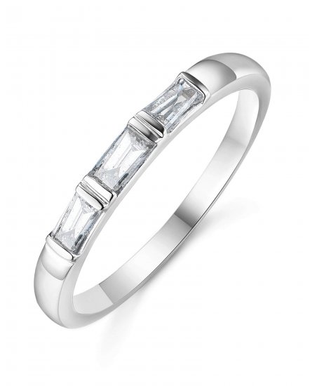 THREE STONE BAGUETTE DIAMOND RING (TR3283)