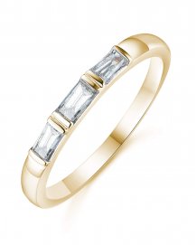 THREE STONE BAGUETTE DIAMOND RING (TR3283)