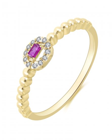 COLORED STONE DIAMOND RING (TR3297)
