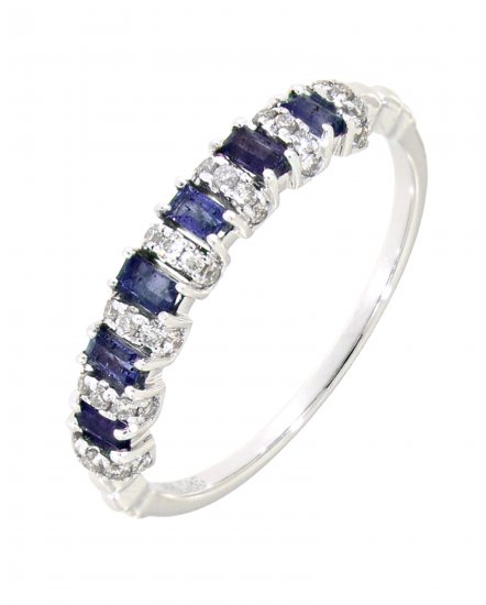 COLORED STONE DIAMOND BAND (TR3330)