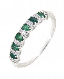 COLORED STONE DIAMOND BAND (TR3330)
