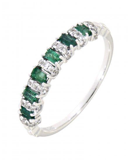 COLORED STONE DIAMOND BAND (TR3330)