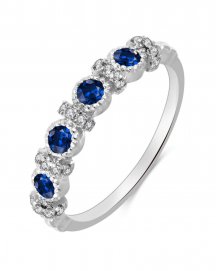 ROUND SAPPHIRE DIAMOND BAND (TR3332)