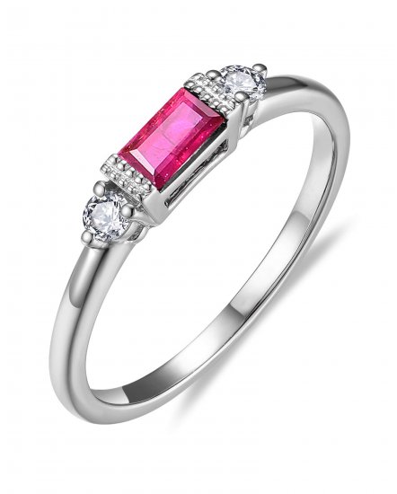 COLORED STONE DIAMOND RING (TR3356)