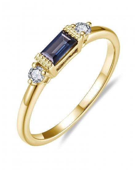 COLORED STONE DIAMOND RING (TR3356)