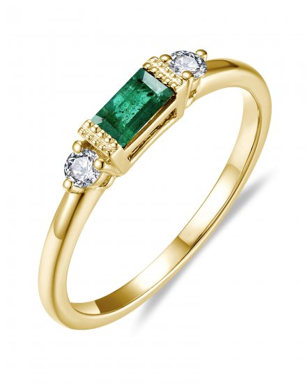 COLORED STONE DIAMOND RING (TR3356)