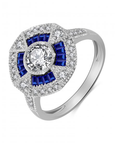 SAPPHIRE DIAMOND RING (TR3361)
