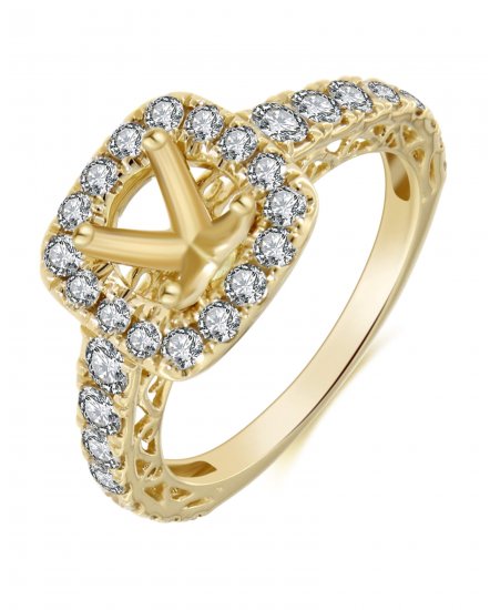 SEMI MOUNT DIAMOND ENGAGEMENT RING (TR3370)