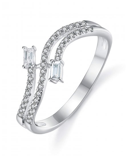 BYPASS BAGUETTE DIAMOND RING (TR3372)