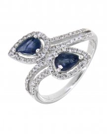 PEAR COLORED STONE DIAMOND RING (TR3378)