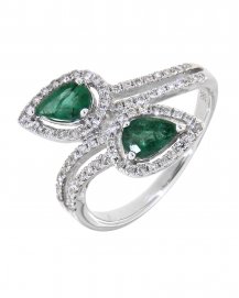 PEAR COLORED STONE DIAMOND RING (TR3378)