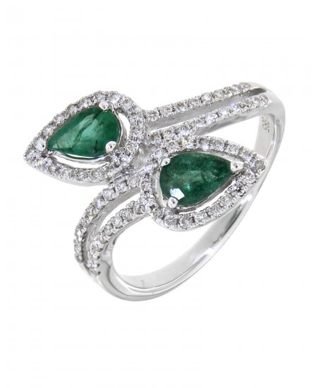 PEAR COLORED STONE DIAMOND RING (TR3378)