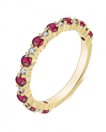 COLORED STONE DIAMOND BAND (TR3389)