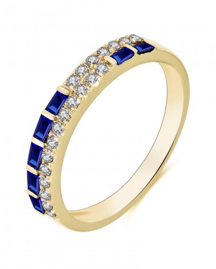 BAGUETTE SAPPHIRE DIAMOND BAND (TR3400)