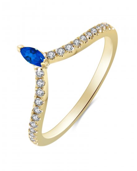 MARQUISE SAPPHIRE DIAMOND RING (TR3402)