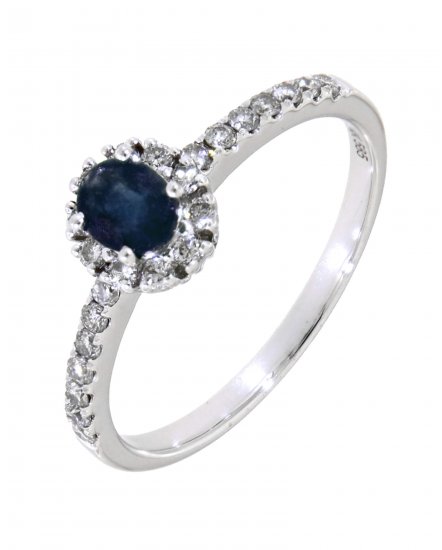 OVAL COLORED STONE DIAMOND RING (TR3425)