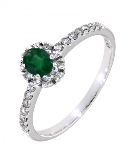 OVAL COLORED STONE DIAMOND RING (TR3425)
