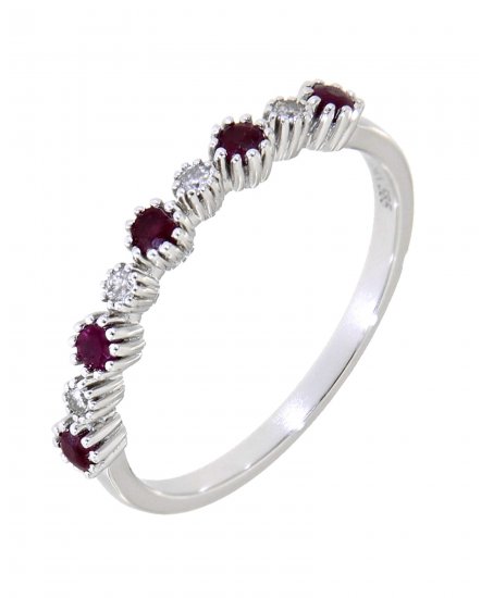 COLORED STONE DIAMOND BAND (TR3432)
