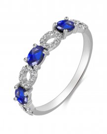 OVAL SAPPHIRE DIAMOND BAND (TR3440)
