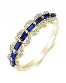 BAGUETTE SAPPHIRE DIAMOND BAND (TR3462)