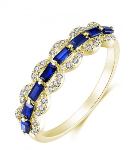 BAGUETTE SAPPHIRE DIAMOND BAND (TR3462)