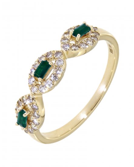 COLORED STONE DIAMOND BAND (TR3464)