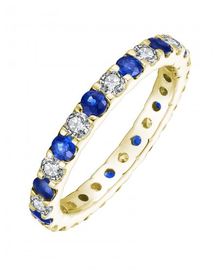SAPPHIRE DIAMOND BAND (TR3466)