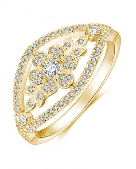 FLORAL STYLE DIAMOND RING (TR3486)