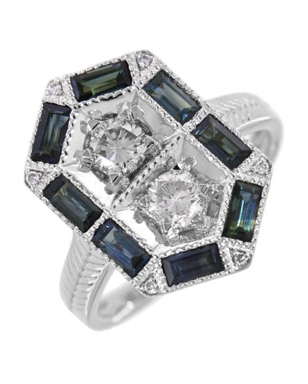 SAPPHIRE DIAMOND RING (TR3491)
