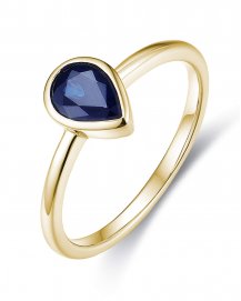 PEAR SAPPHIRE DIAMOND RING (TR3503)