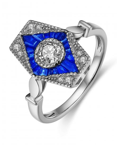 SAPPHIRE DIAMOND RING (TR3534)
