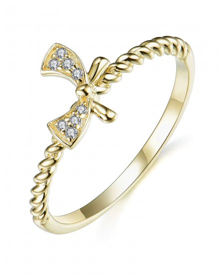 BOW STYLE DIAMOND RING (TR3584)
