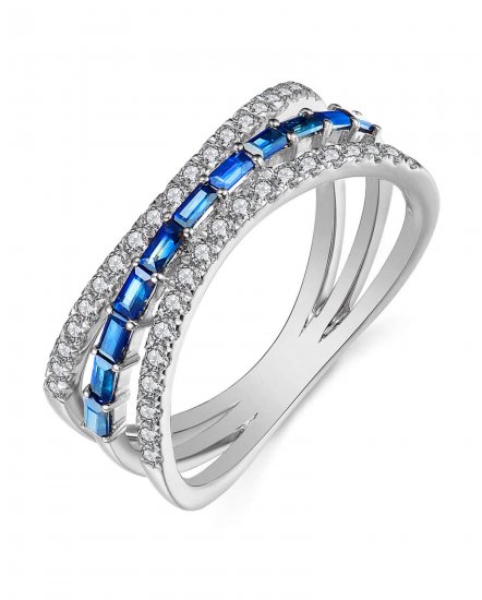 BAGUETTE SAPPHIRE DIAMOND BAND (TR3585)
