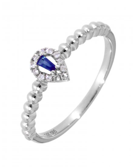 BAGUETTE COLORED STONE DIAMOND RING (TR3604)