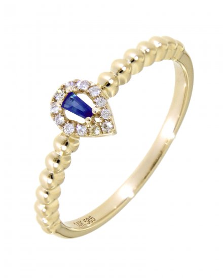 BAGUETTE COLORED STONE DIAMOND RING (TR3604)