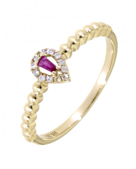 BAGUETTE COLORED STONE DIAMOND RING (TR3604)