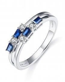 BAGUETTE SAPPHIRE DIAMOND BAND (TR3609)