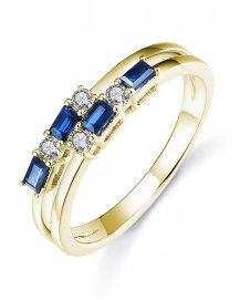 BAGUETTE SAPPHIRE DIAMOND BAND (TR3609)