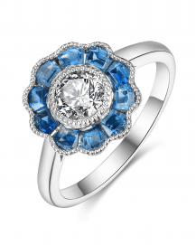 SAPPHIRE DIAMOND RING (TR3631)