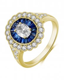 SAPPHIRE DIAMOND RING (TR3674)