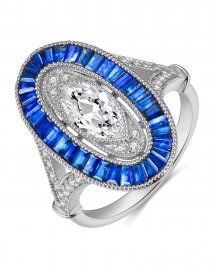 SAPPHIRE DIAMOND RING (TR3713)