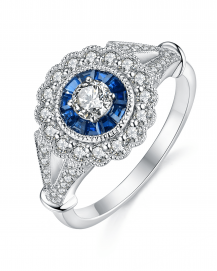 SAPPHIRE DIAMOND RING (TR3732)