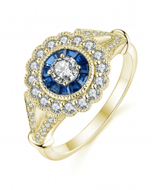 SAPPHIRE DIAMOND RING (TR3732)