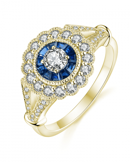 SAPPHIRE DIAMOND RING (TR3732)
