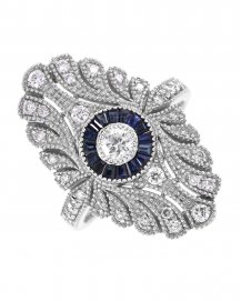 SAPPHIRE DIAMOND RING (TR3747)