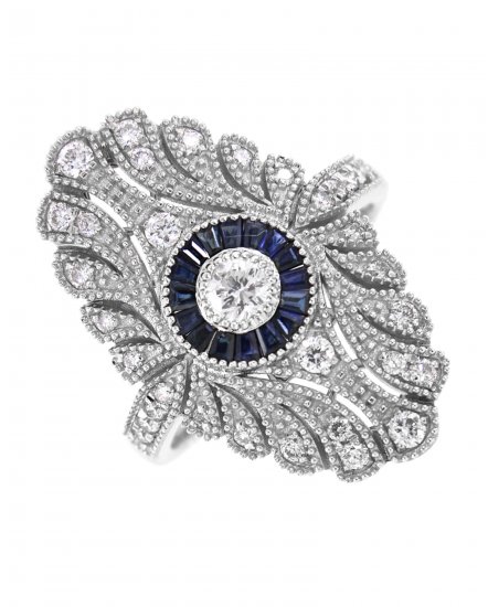 SAPPHIRE DIAMOND RING (TR3747)
