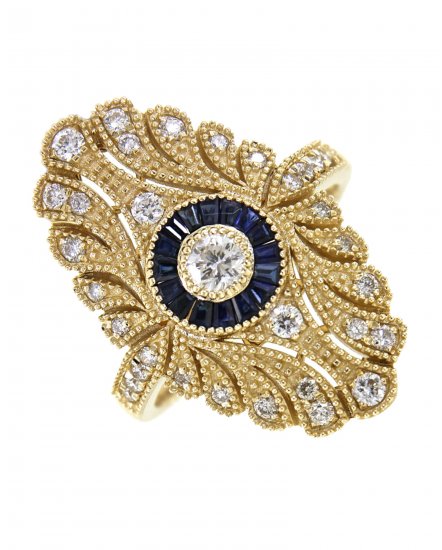 SAPPHIRE DIAMOND RING (TR3747)