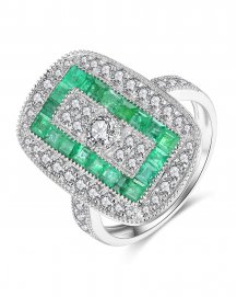 EMERALD DIAMOND RING (TR3751)