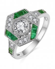 EMERALD DIAMOND RING (TR3754)